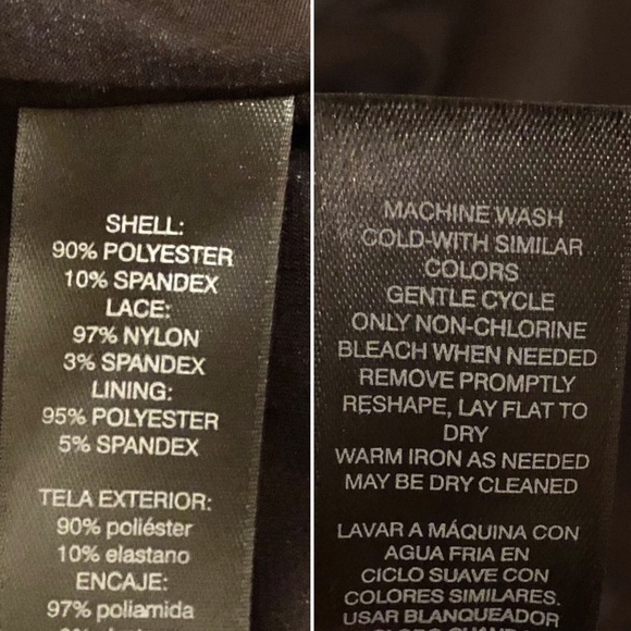 White House Black Market off the shoulder lace sleeve velvet dress Size 00 - Picture 6 of 6